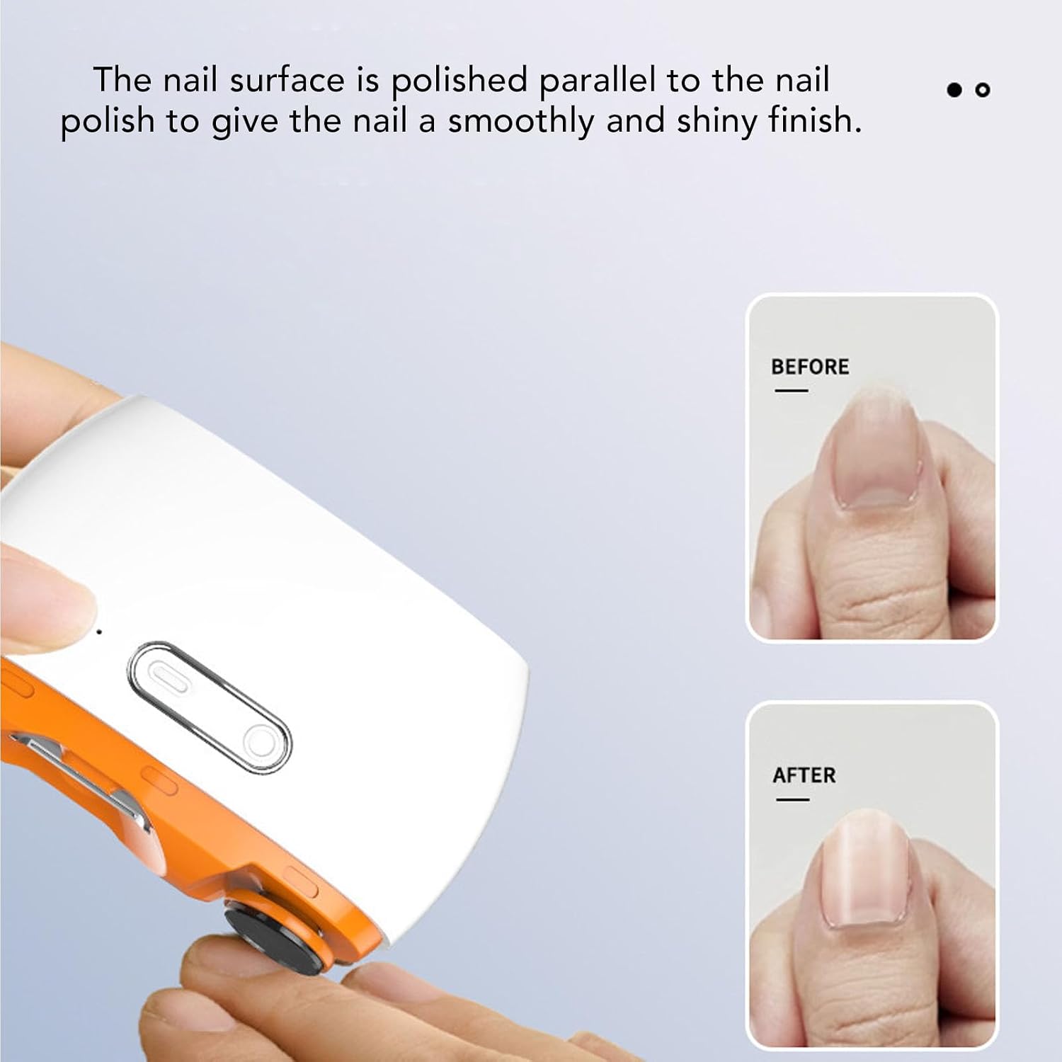 2 in 1 Electric Nail Clipper, USB Low Noise Professional Automatic Nail Trimmer Grinder with Scraps Storage for Kids and Adults, Nail Care Tool image 3