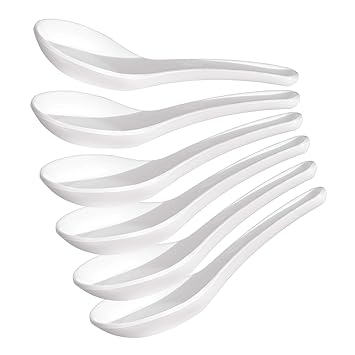 Milton Melamine Horeca Soup Spoon, Set of 6, White