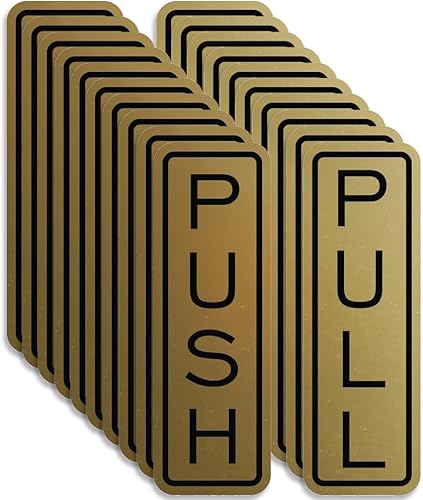 Miniatura 24 de All Quality Letreros verticales clásicos para puerta, ideales para puertas de vidrio, letreros de aspecto profesional, fácil instalación, incluye