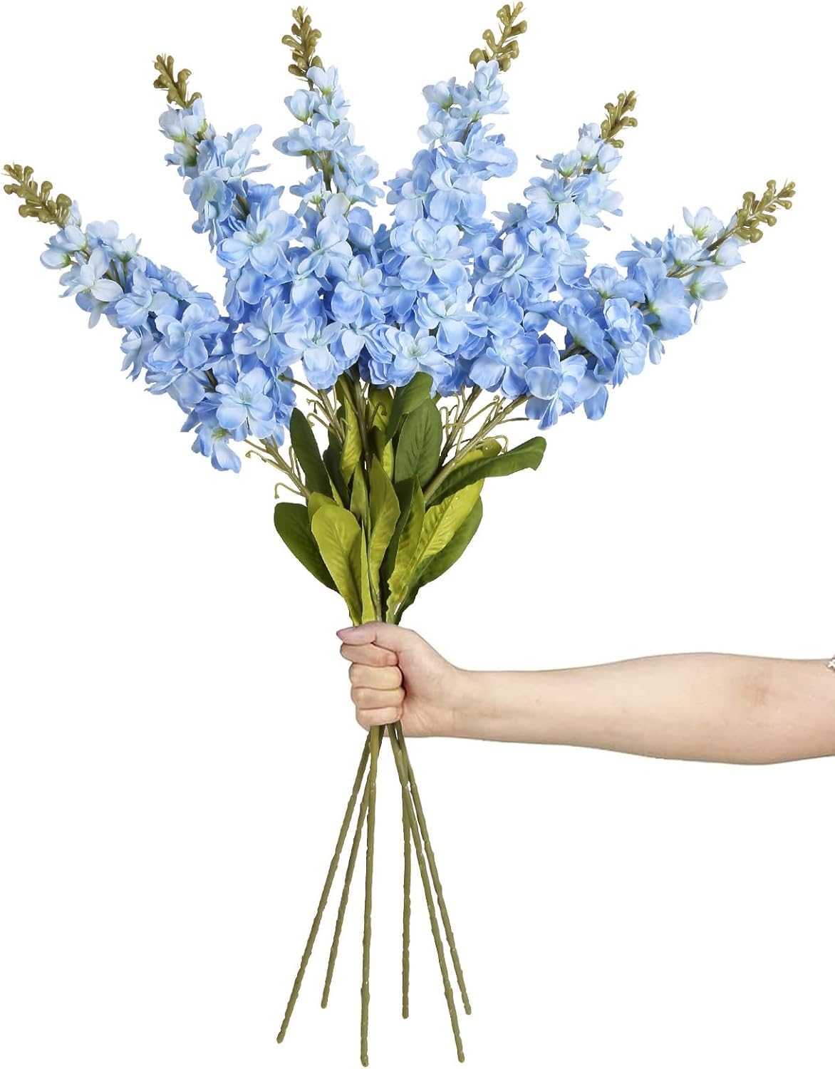 Amazon.com: IPOPU 33.5 in 6 PCS Long Stem Blue Delphinium