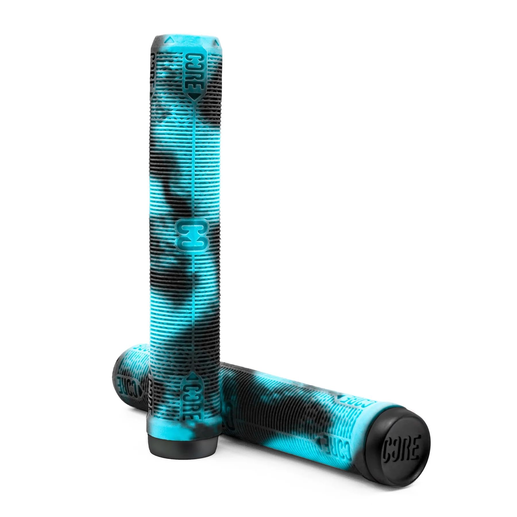 CORE Skinny Boy Handlebar Grips for Bikes & Scooters BMX Cycling Mountain Bike Soft Non Slip Longneck Bike Grips Bar Ends Included fits All Stunt Scooters BMX MTB - 170mm - Arctic
