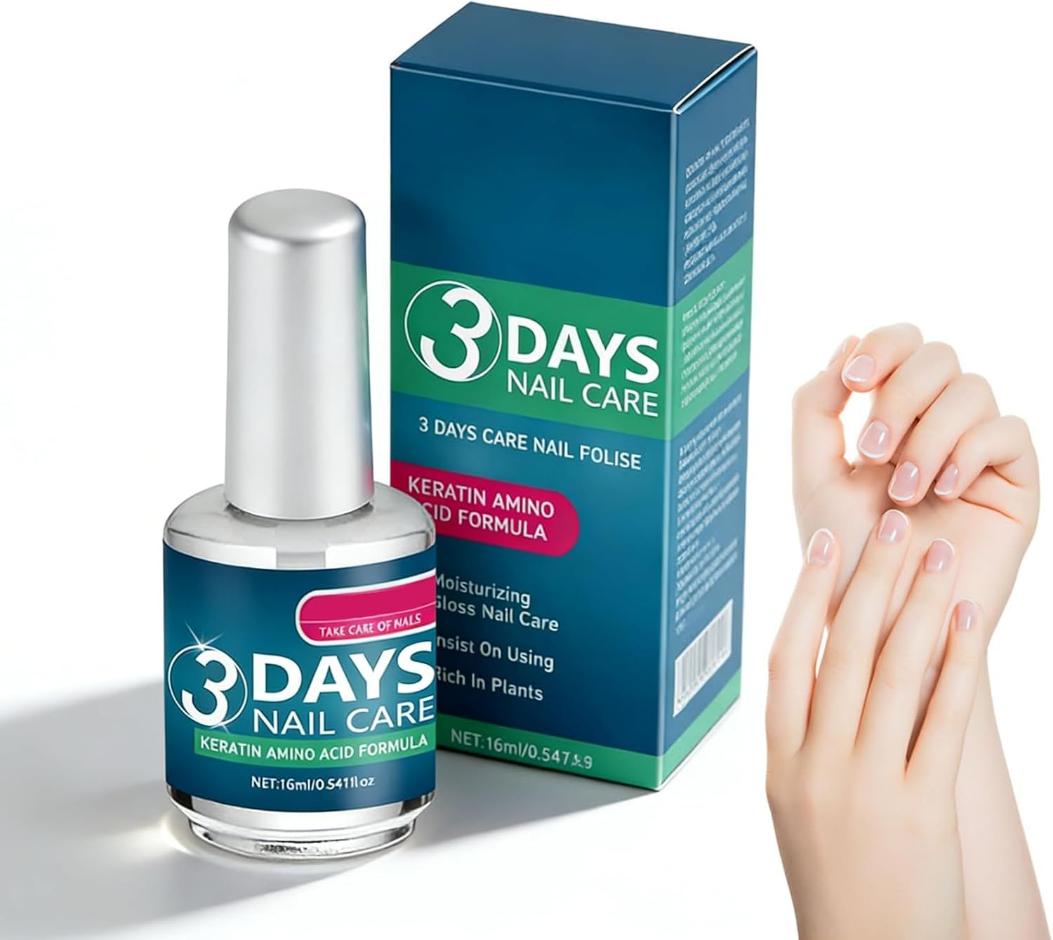 3 Days Nail Care Oil with Keratin & Amino Acids | Nail Strengthening & Hydrating Oil | Nourishing Care for Dry, Weak & Fragile Nails | Daily Nail Care Formula-image-21