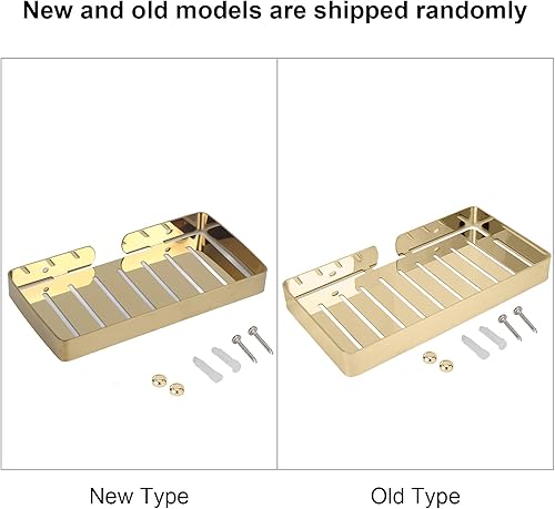 Vista 7 de Fydun Soporte de pared de acero inoxidable Estante de drenaje para baño cocina (dorado) (dorado)