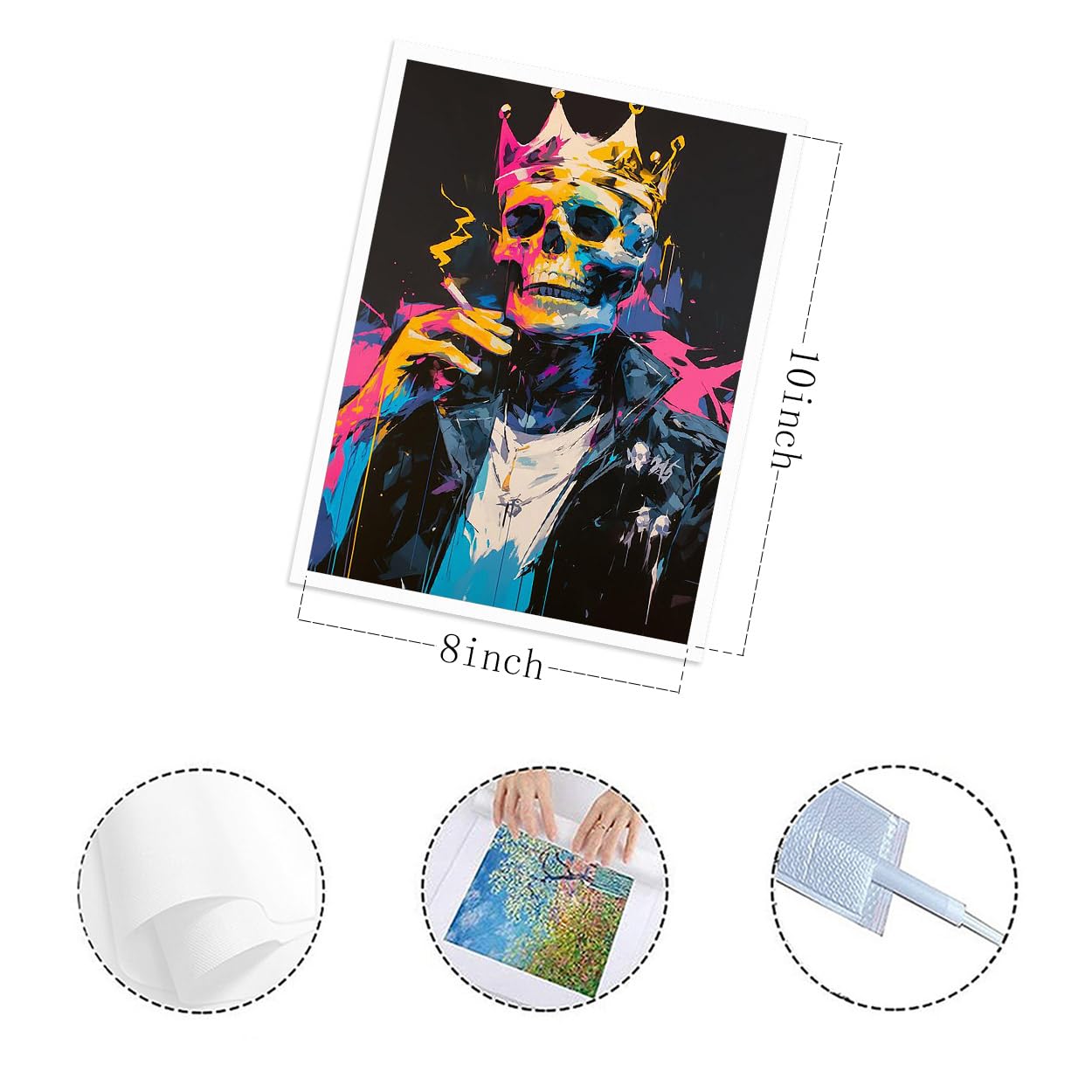 Amazon.com: BFUIWIE Abstract Art Canvas Wall Art Skull Wall Art