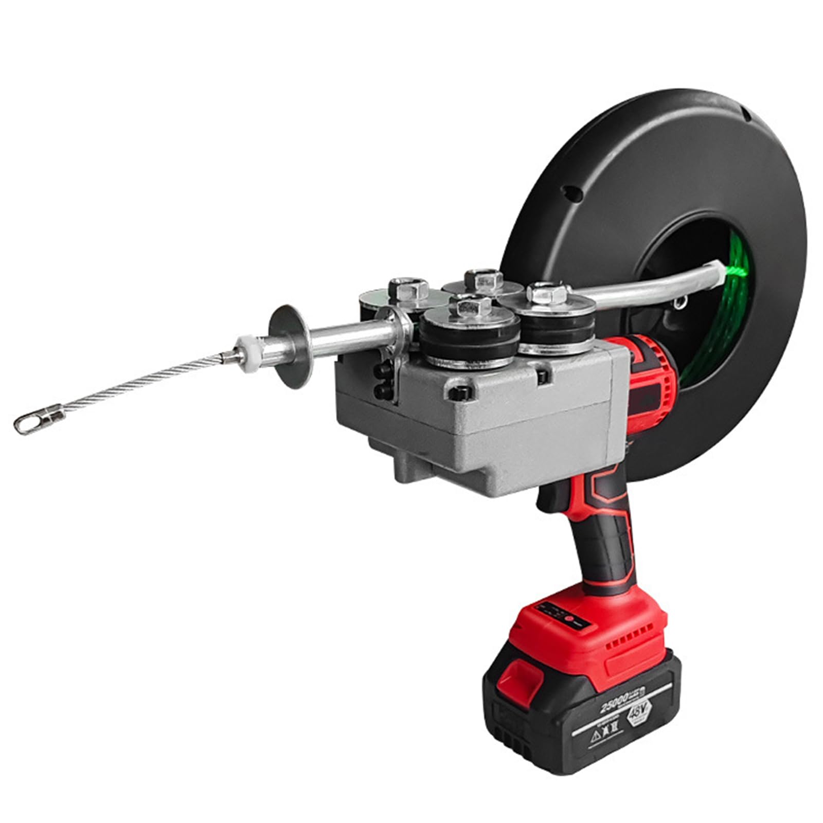 Electrician Cable Threading Device, Cordless Threading Machine for Hidden Pipes, Line Speed 40 M/min, Tensile Force 550Nm, Plumbing Wire Puller, for Pipe Communication Cable