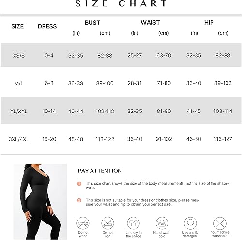 Vista 6 de FeelinGirl Mono de manga larga para mujer, cuello en V, entallado, largo completo, acanalado, para entrenamiento