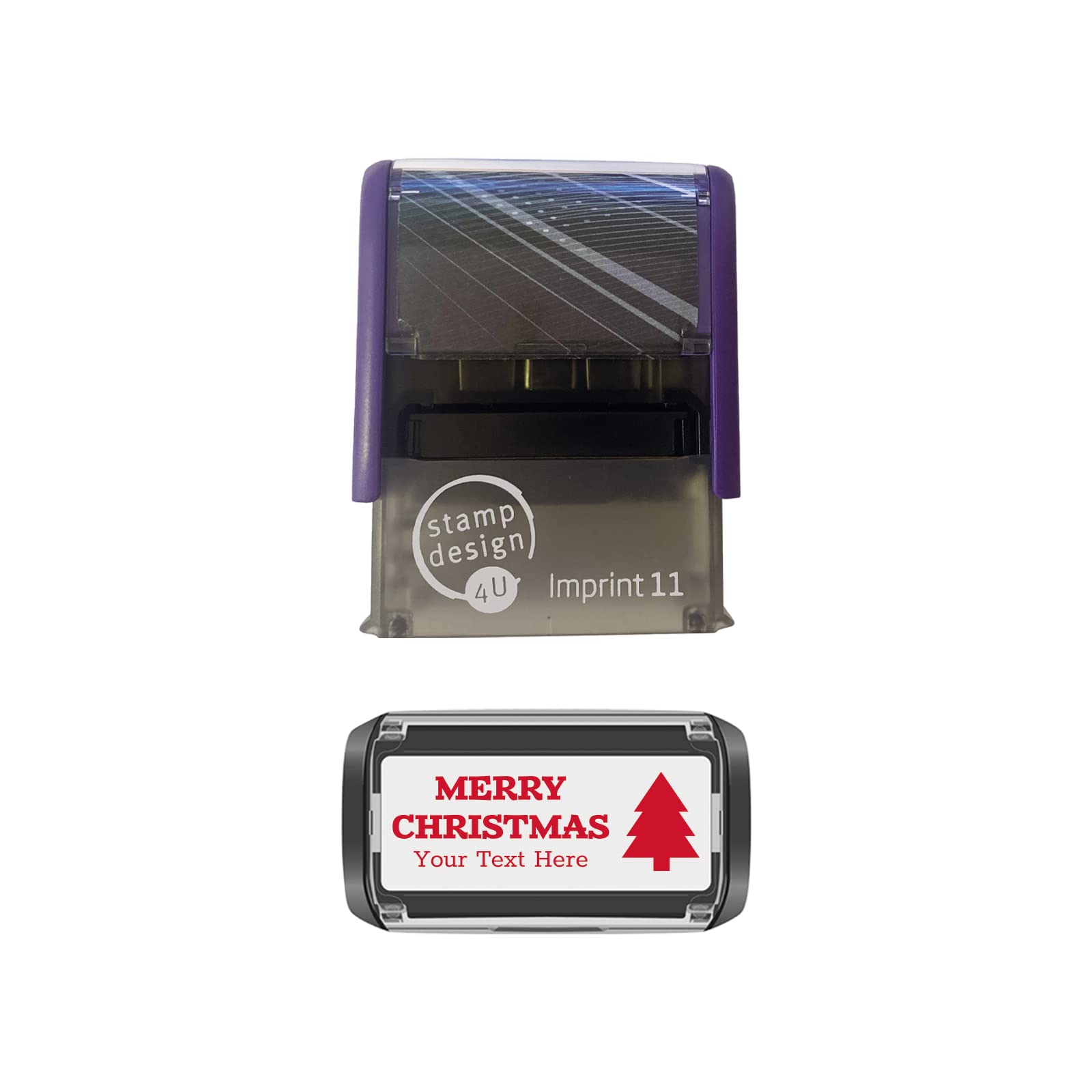 SD4U 9011 Personalised Text Stamp โ 38 x 14mm โ Red Ink