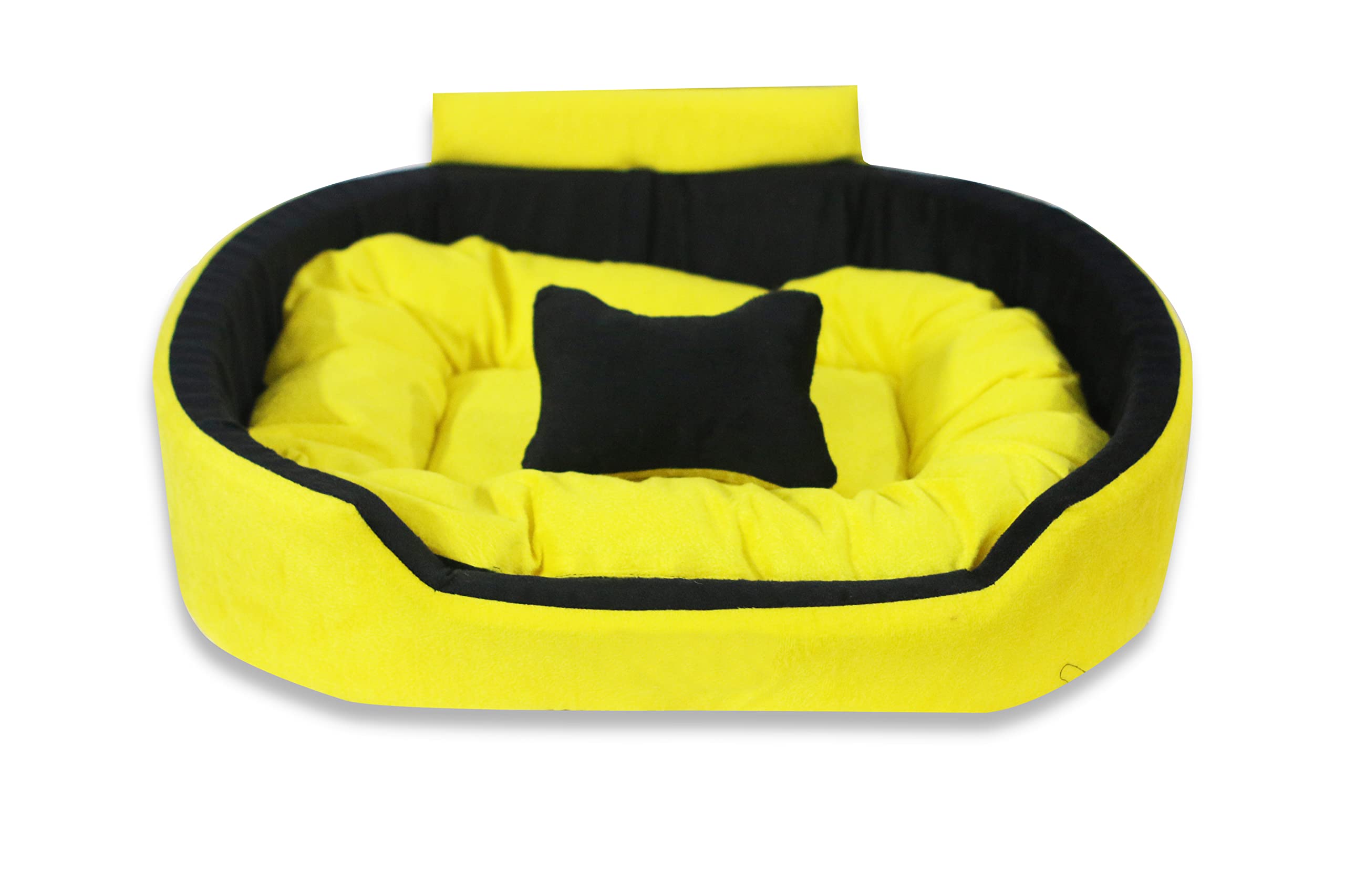 Expecting Smile Soft Velvet Sofa Shape Dog Cat Pet Bed, Soft And Comfortable,With Pillow Yellow Blk 2, Medium (B0C4YYM8YG) Amazon Price History, Amazon Price Tracker