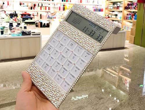 Calcolatrice di strass di Bling Silver Glitter