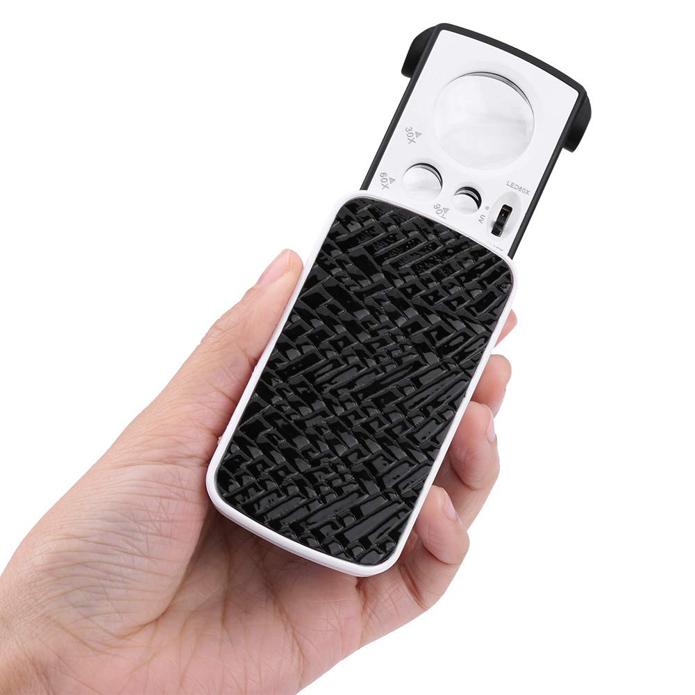 2 Pièces Loupe Bijoutier Avec Led Lumière, Petite Loupe De