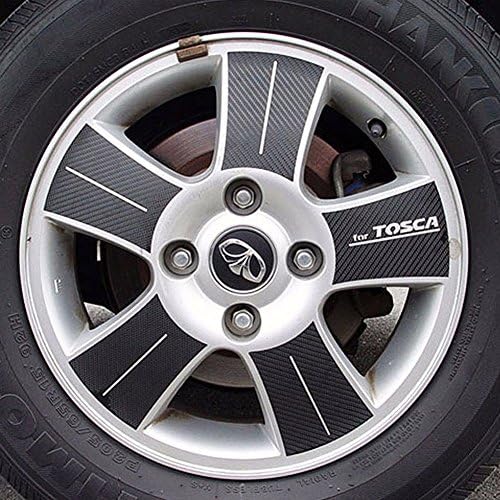 Carbon Tuning Wheel Hub Mask decal Sticker Set for GM Chevrolet Epica/Tosca 2006-08 15"