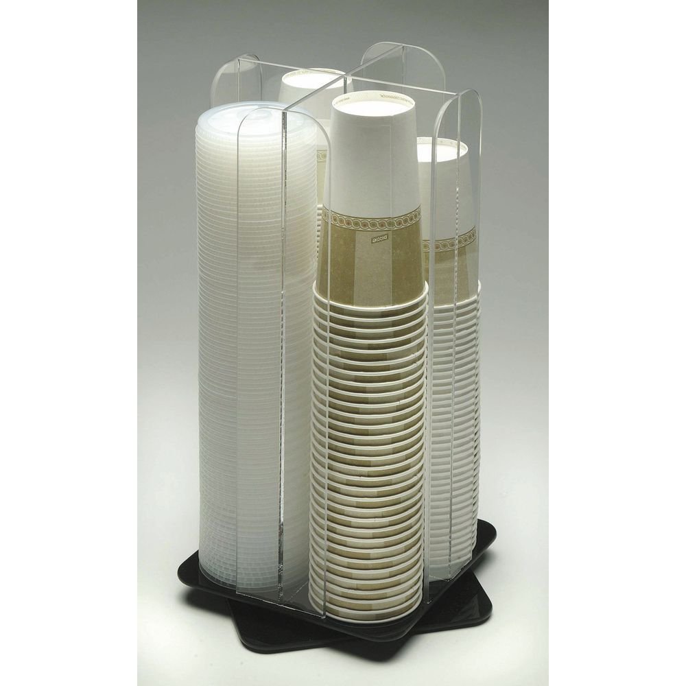 Classic Revolving Cup and Lid Organizer by CAL-MIL – Acrylic, Clear