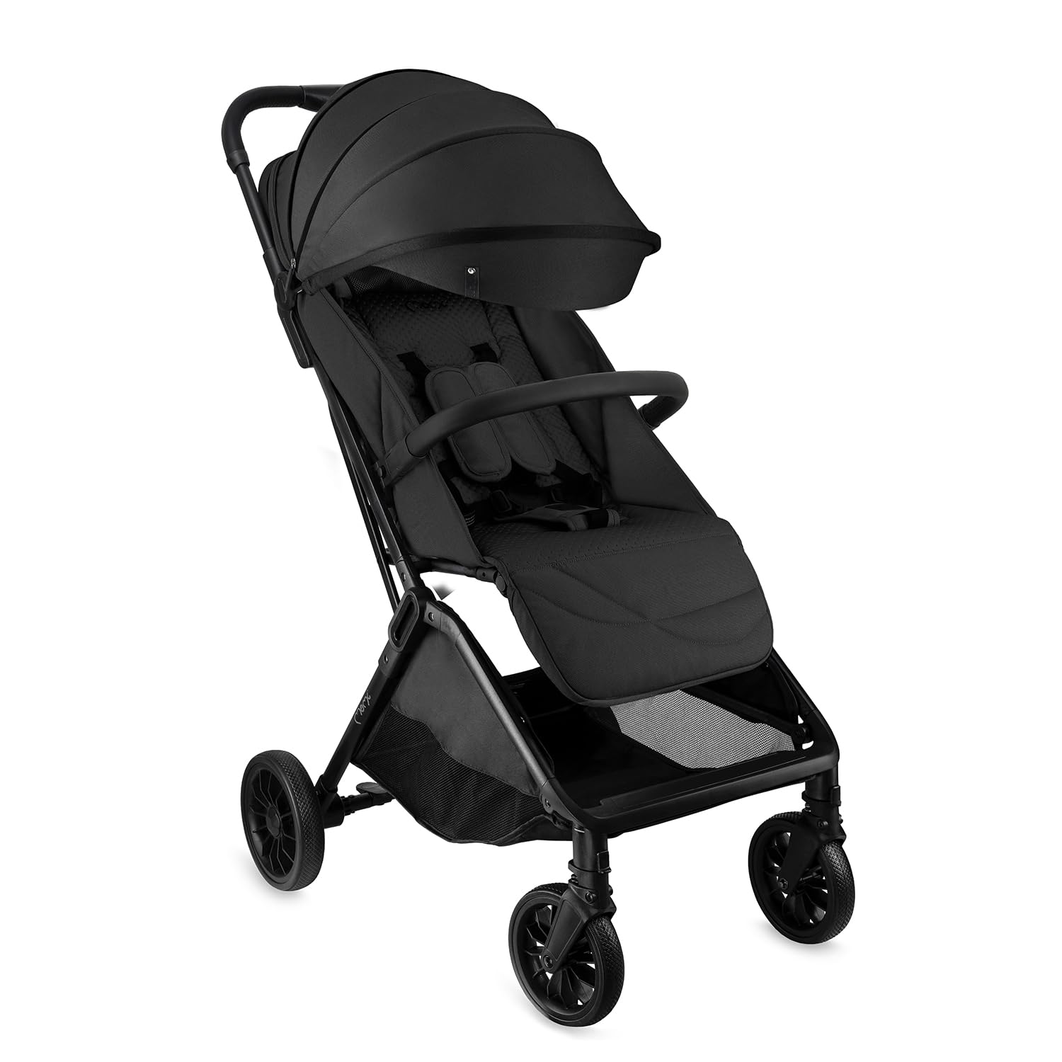 MoMi ANDREA Poussette Compacte Pliage Automatique Jusqu'à 22 kg | Harnais 5 Points, Roues EVA Increvables, Capote UPF 50+, Sac à Dos, Porte-Gobelet, Moustiquaire et Habillage Pluie