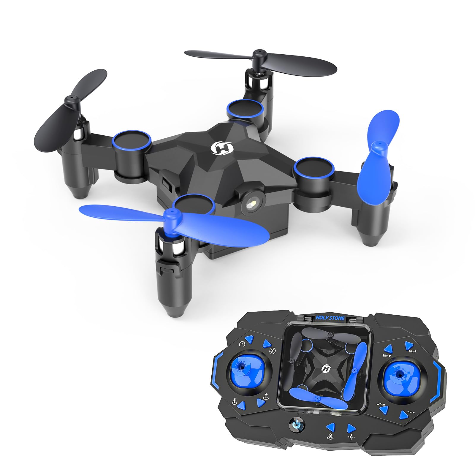 Holy StoneMini Drone for Kids HS190 Portable Pocket Quadcopter with Altitude Hold 3D Flips, Headless Mode and 3 Speed Modes, Easy to Fly for Beginners,Blue