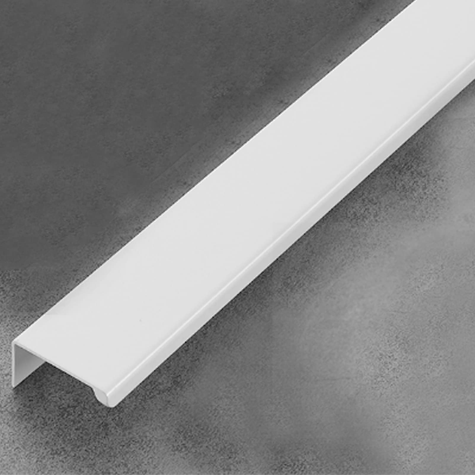 JIAJUTUI001 White Concealed Handle,Finger Edge Pull,Furniture Cupboard Hidden Handle Invisible Furniture Strip Pull Embedded Handle for Home Kitchen Door Drawer 1 Pcs (Full Length,1000mm)