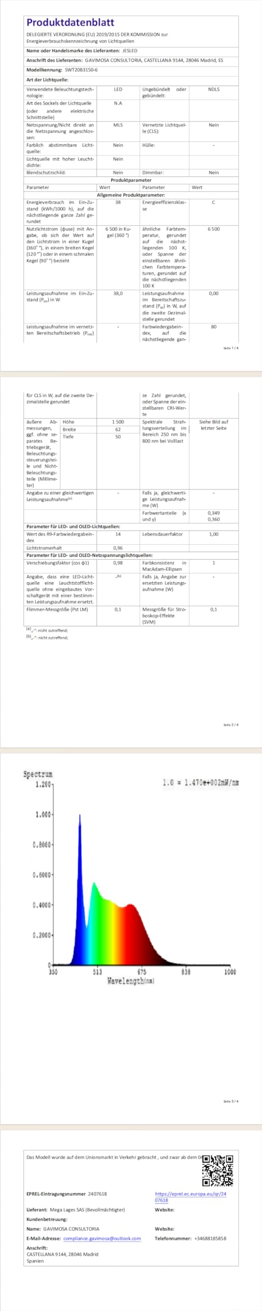 JESLED - 12er Set LED Feuchtraumleuchte 150cm IP65-38W 6500 Lumen - 6500K Neutralweiß - Verknüpfbar - Kellerleuchte, Nassraumleuchte - Feuchtraum Wannenleuchte | Einfache Montage Verknüpfbar Nassraumleuchte, IP65 Wasserfest Lichtleiste für Büro Keller Gar
