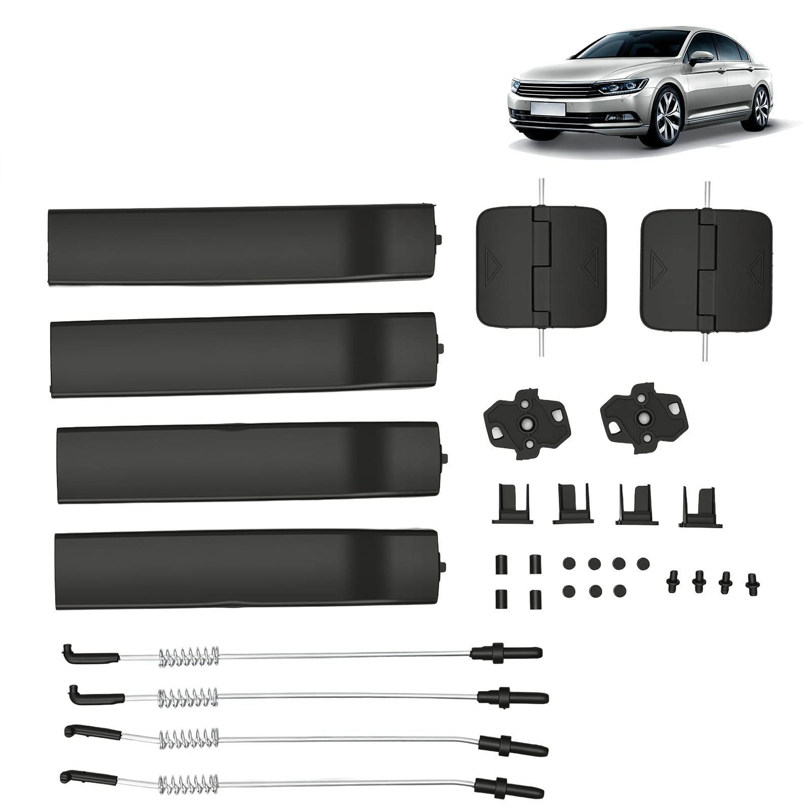 Schiebefenster Reparatursatz passend für VW Transporter T5 T6 Caravelle, Reparaturset Ersatz für 7H0847781B 7H0847788A 7H0847787A 7H0847773 – Fensterverriegelung & Führungsschienen Set