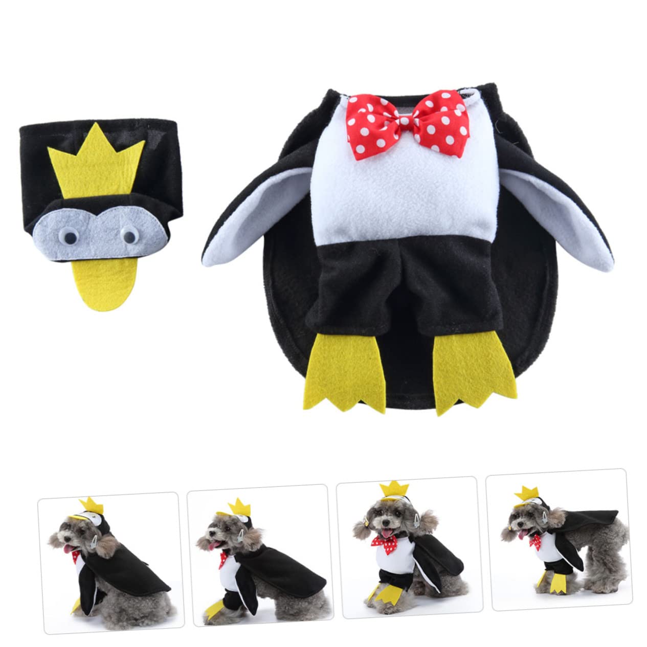 BESPORTBLE 4sätze Penguin Hundekostüm Für Haustiere Lustiger Umhang Für Halloween Partys Leicht Und Tragbar Für Kleine Mittelgroße Hunde Deko Für Anlässe Fotoshootings