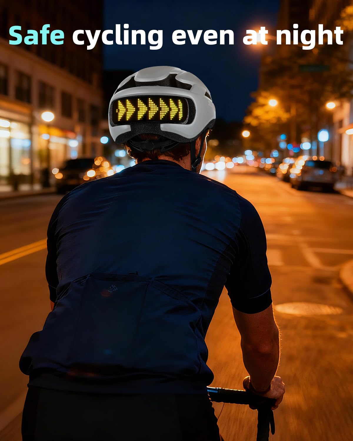 Casco LED Inteligente con Control Remoto y App,Texto y patrón DIY Personalizables,luz Intermitente,Resistente,Impermeable,Ligero,para Hombres y Mujeres Adultos,per biciclette