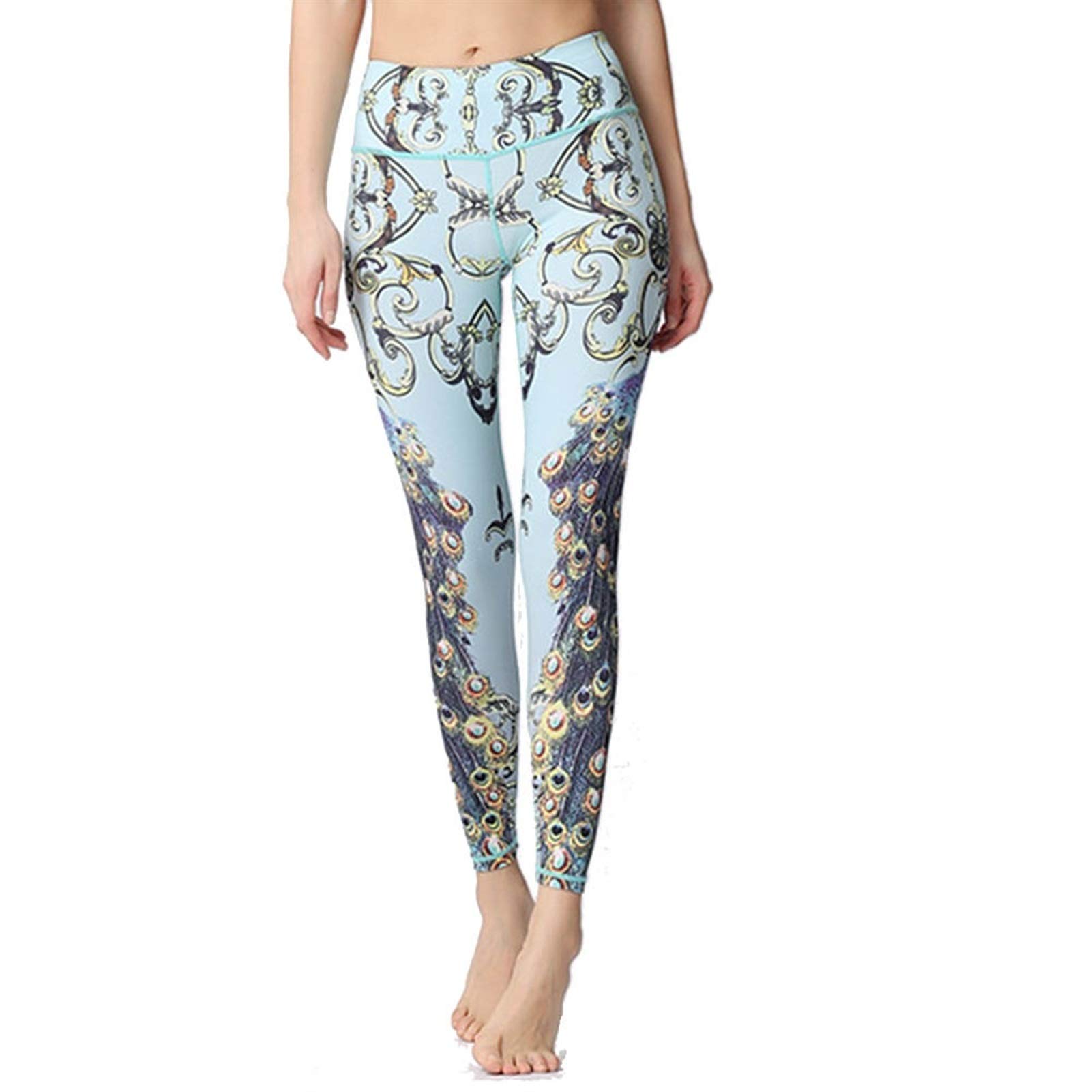 Damen Laufhose Sport Leggings, Frauen Hohe Taille Skinny Power Flex Weiche Atmungsaktive Leggings Yoga Capri Hosen Lange Hosen Tanztraining Laufstrumpfhosen Sports Running Workout Hose Gym Tights