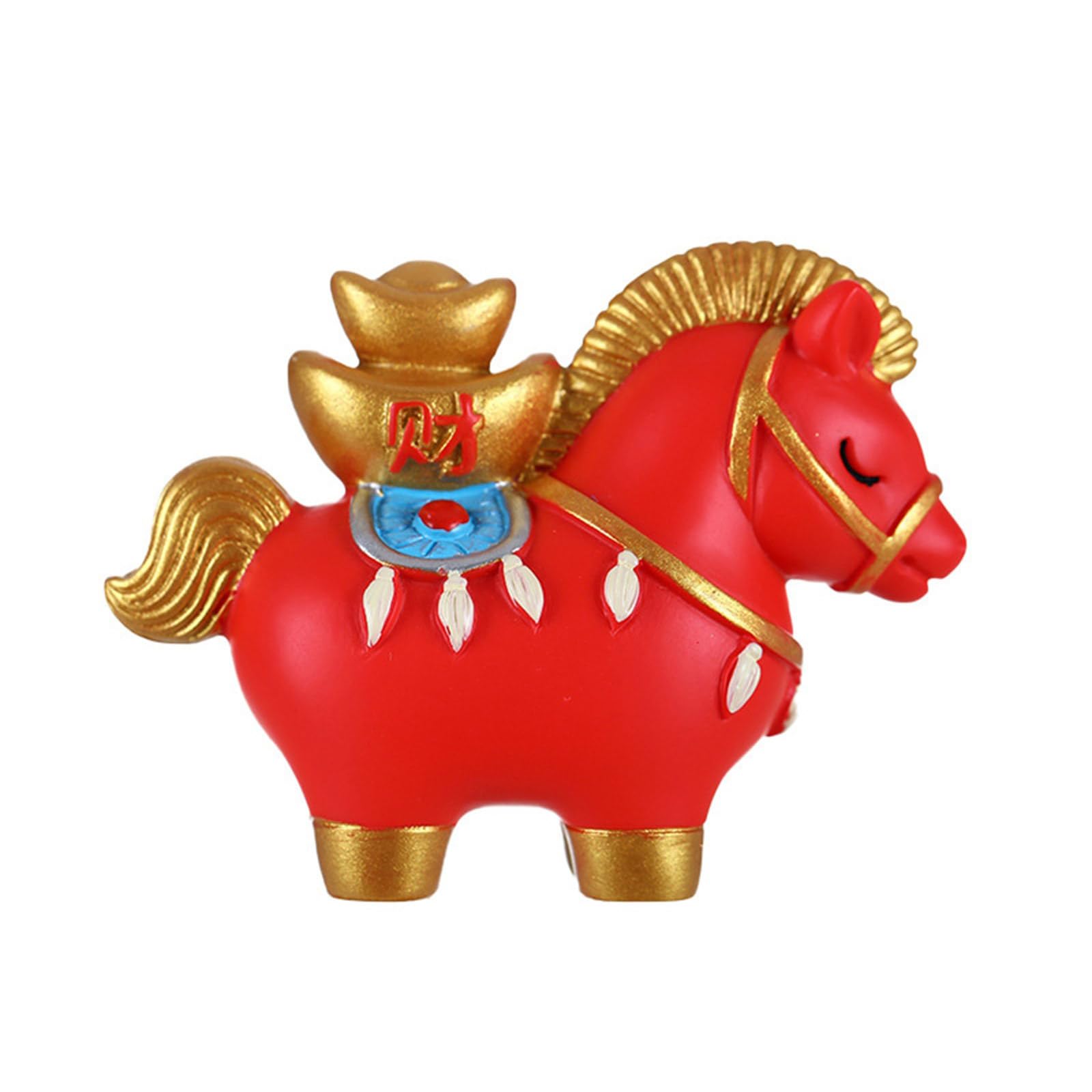 Jazuaiao Chinese Horse Resin Sculpture Home Ornament Holiday Present Resin Horse Ornament