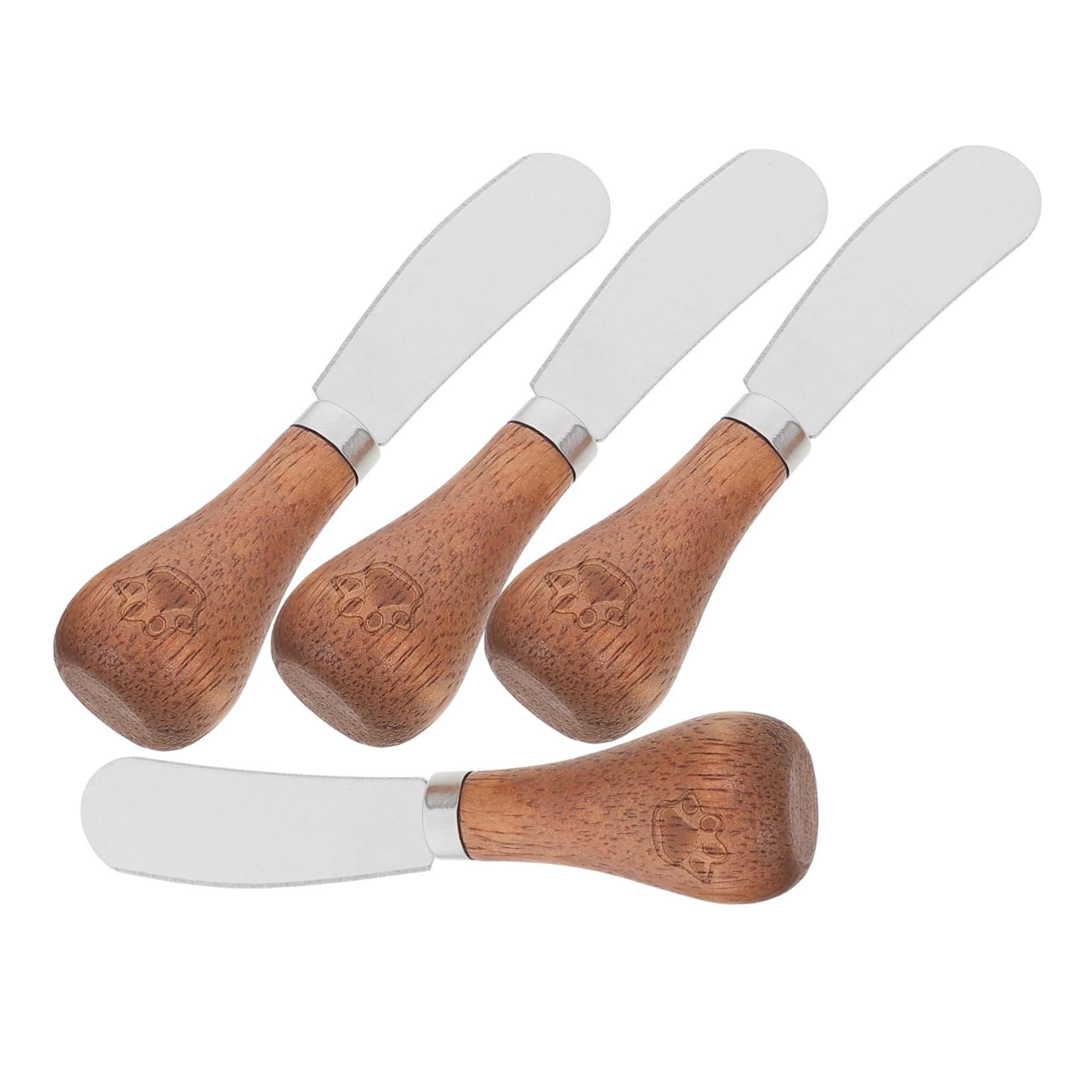 FUNOMOCYA 4pcs Cheese Knife Butter Knife Bread Scraper Jam Wear-resistant Salad Dressing Spreader Bakery Cheese Spreader Household Cheese Spreader Butter Accessories Home Accessory Wood
