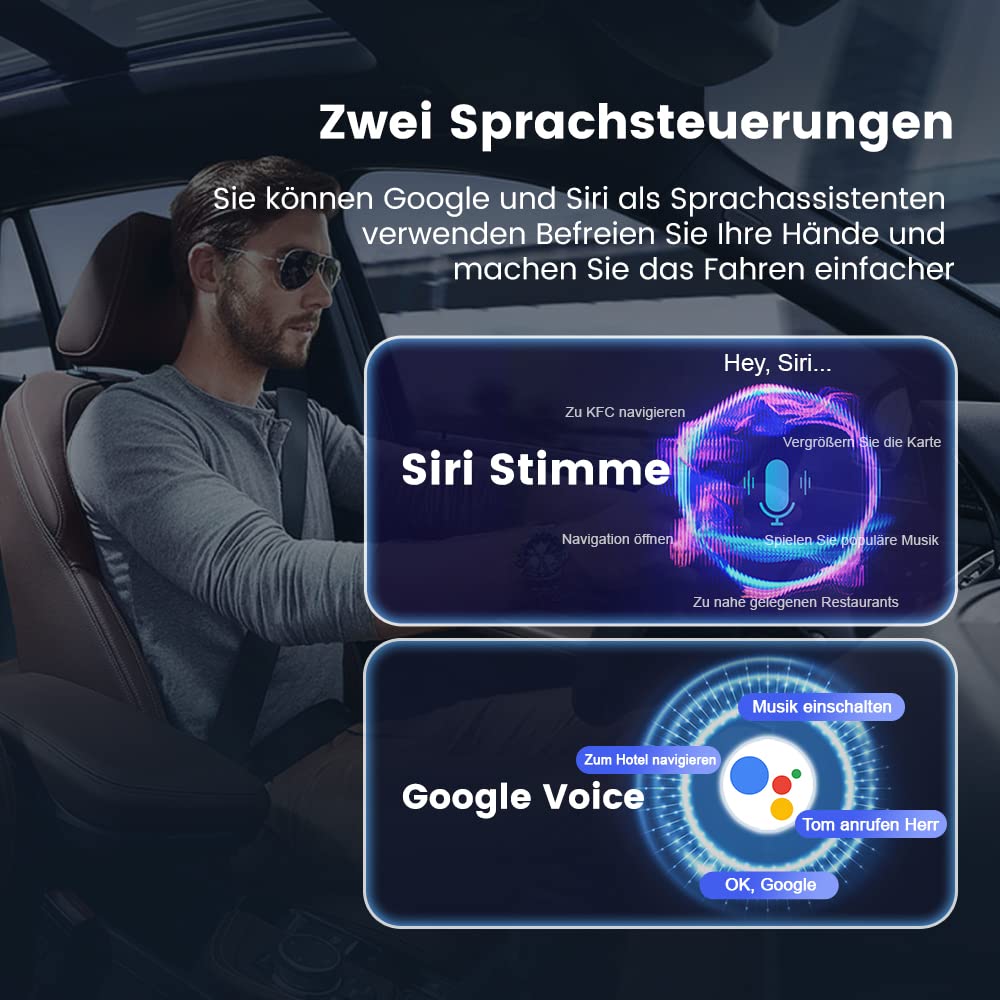 Carlinkit 5.0 2air Wireless Carplay und Wireless Android Auto Adapter,2026 Upgrade 2 in 1 Wireless Adapter,Konvertieren Werkseitig Verkabeltem CarPlay zu Wireless,Verkabeltem Android Auto zu Wireless