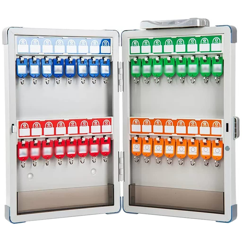 Kfgisd A Combination Lock Wall Mount Combination Lock 6 Capacities Are Available Key Cabinet, School Four Corners Protective Steel ，Key Box(32 Keys)