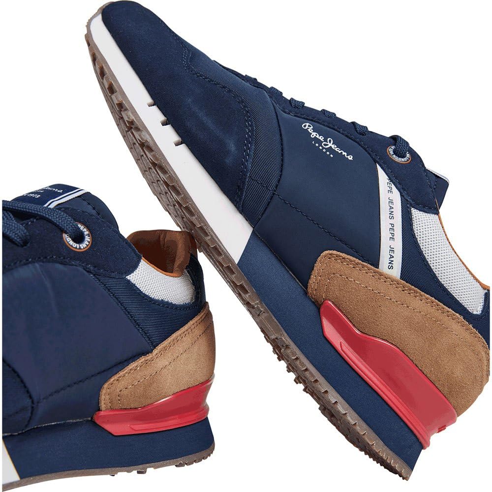 Pepe Jeans Zapatillas de Piel London Brand Gris