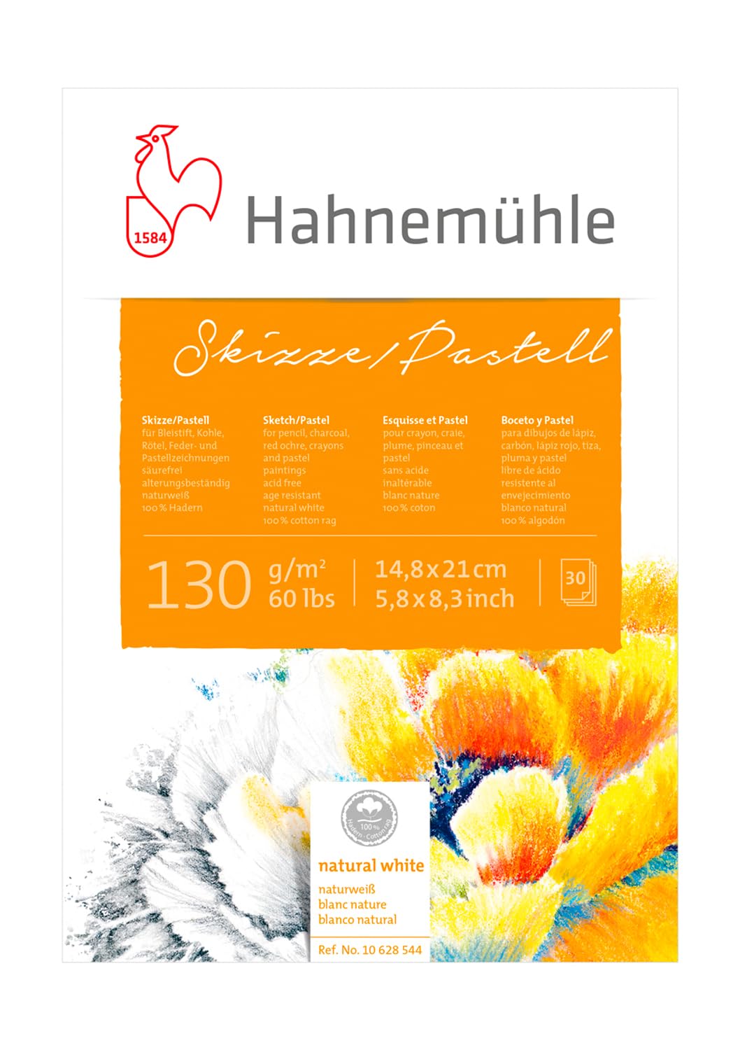 Blocco Da Schizzo E Pastello Hahnemühle - 30 Fogli In Carta Cotone 130 G/m², Formato A5 - Foto 7