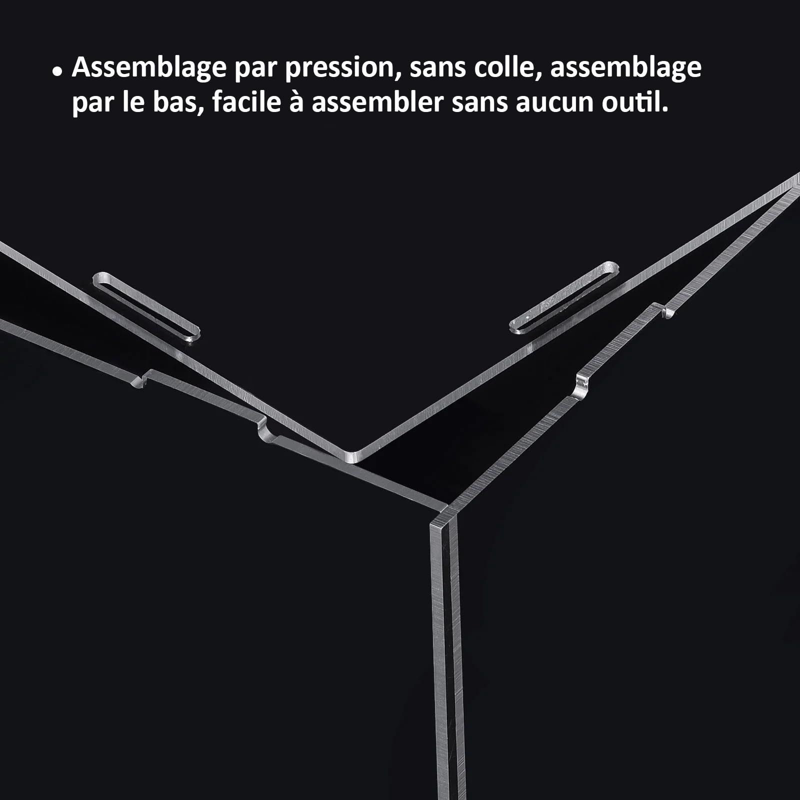 Vitrine Acrylique avec Base Noire, Assembler la boîte à poussière de la boîte Acrylique de comptoir pour l'action Figurines Jouets, Collectibles, Stockage à Domicile (15x40x55cm)