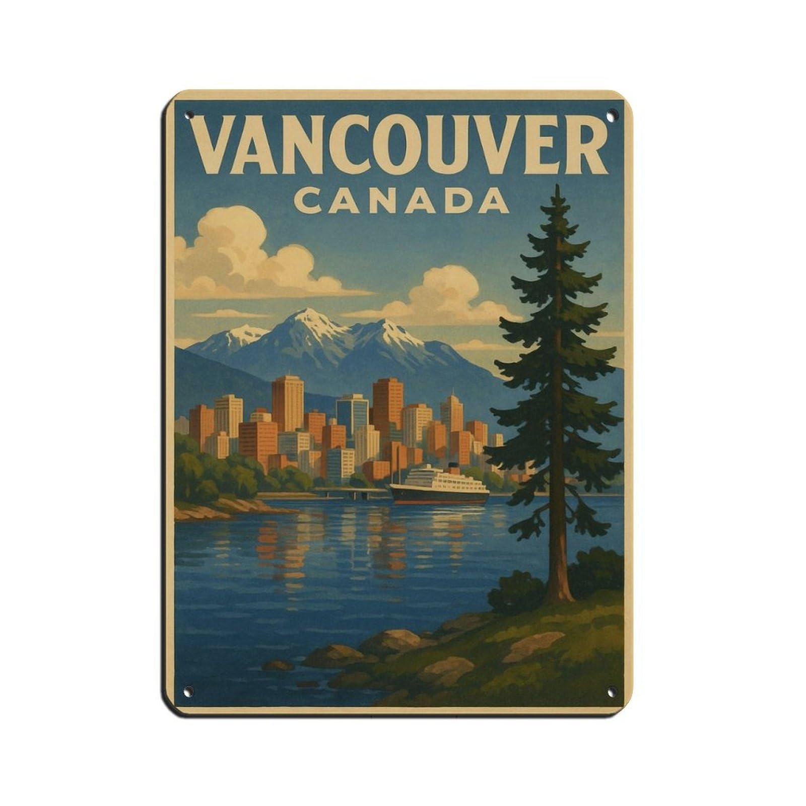 Peinture en Fer Canada Style Chic - Décoration Murale Premium