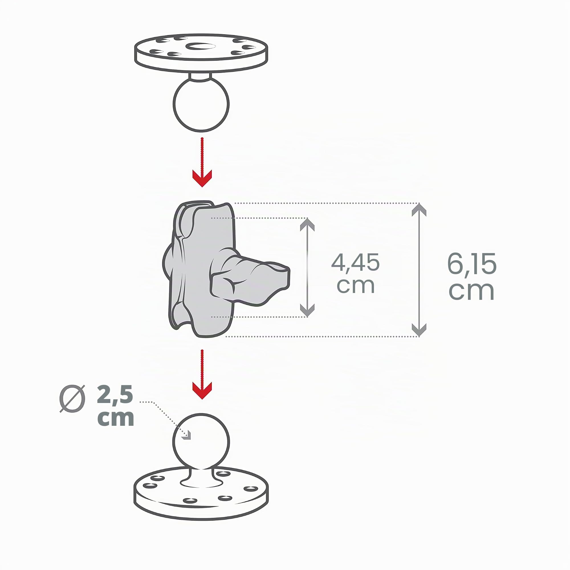 RAM Mount RAM-B-201U-A - Kit de Soporte