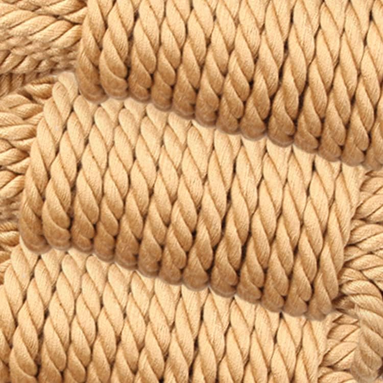 Craftcurl Soft Cotton Rope - Natural Triple Strand Twisted Rope - Ecofriendly & High Strength Thick Cotton Rope Perfect for Wedding Decor & Wall Hangings Dream Catchers, (Pack of 1), (Light Brown)
