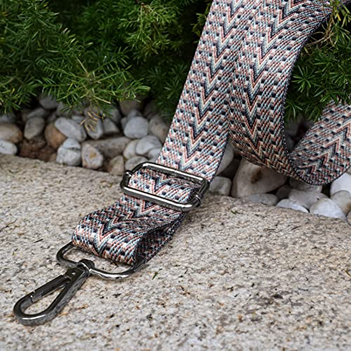 Image of Adjustable Handbag Strap Wide Purse Strap Replacement Shoulder Crossbody Bag Strap (Khaki V2+ Black Metal)