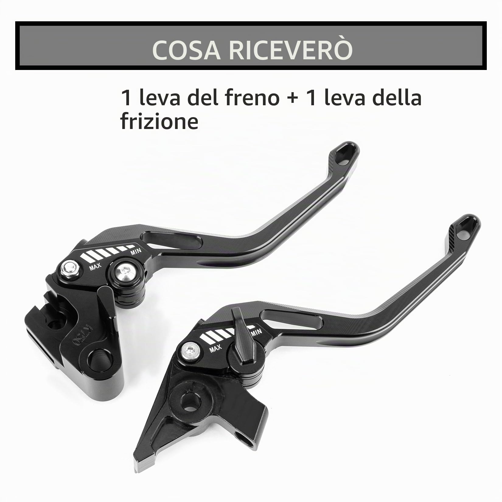 PSLER Leva Freno Leve Frizione per Yamaha MT-03 2005-2009 Frizione per Moto | 1 Paio di Leve Lunghezza 185 mm / 7,3 pollici Leve per Frizione e Freno Moto Set, per MT-03 2005-2009(Nero)