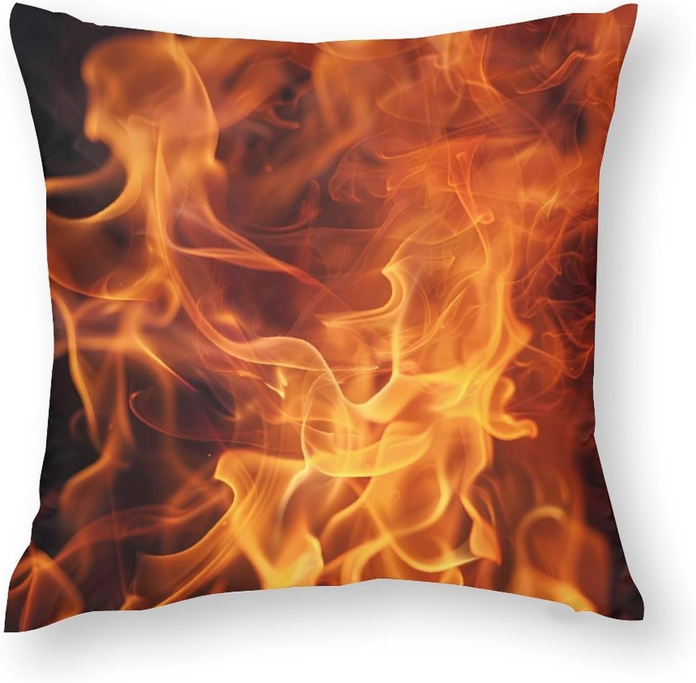 Burning Flames Printed Throw Pillow Case 4 Pcs Soft Pillowcases Pillows Covers Sofa Bed Decor 12/14/16/17/18/20/22/24/32 Inches
