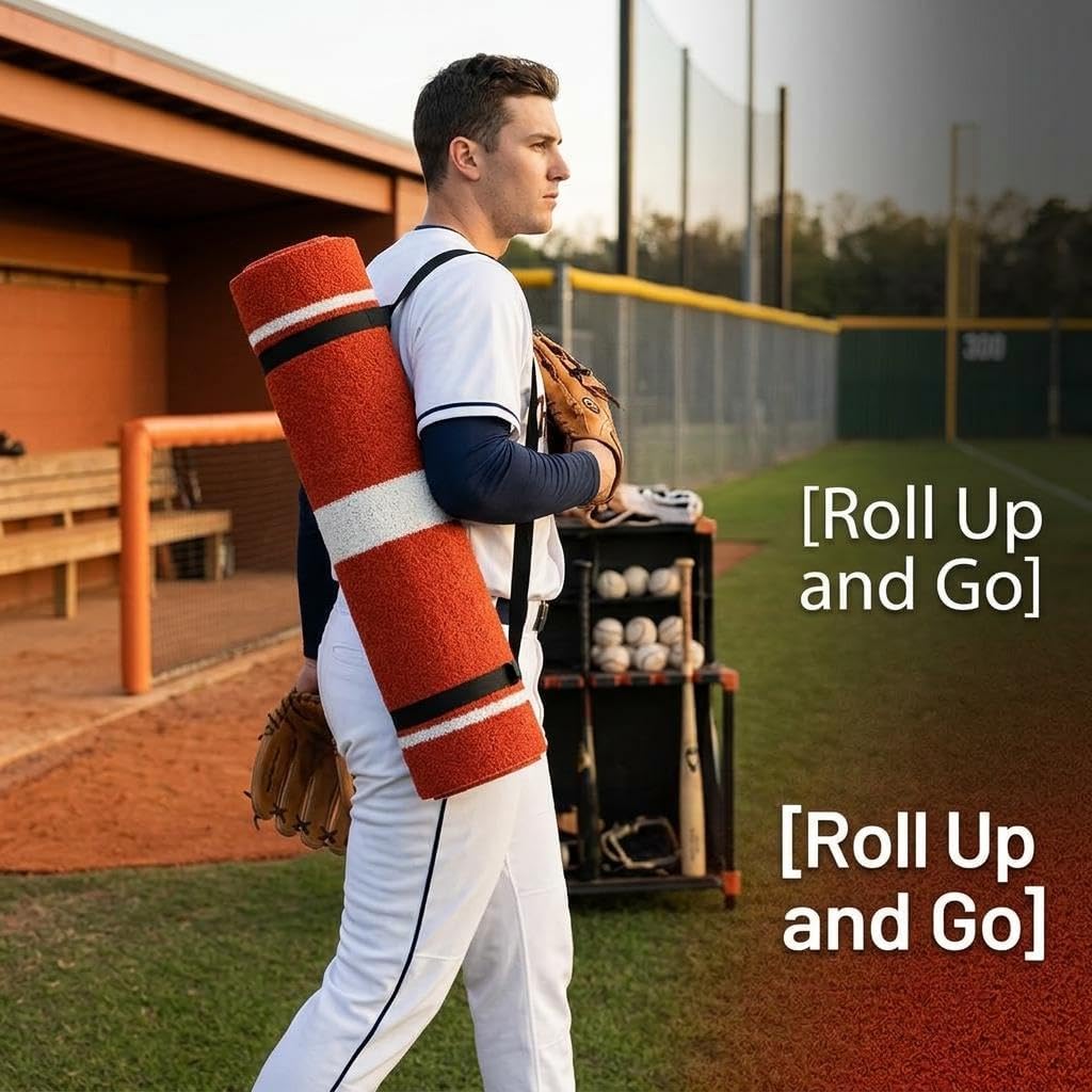 Budget-Friendly Softball Pitching Mat, Affordable Pitching Mound Construction, Economical Sliding Mat for Softball - Great Value for Recreational Softball Players & Beginners