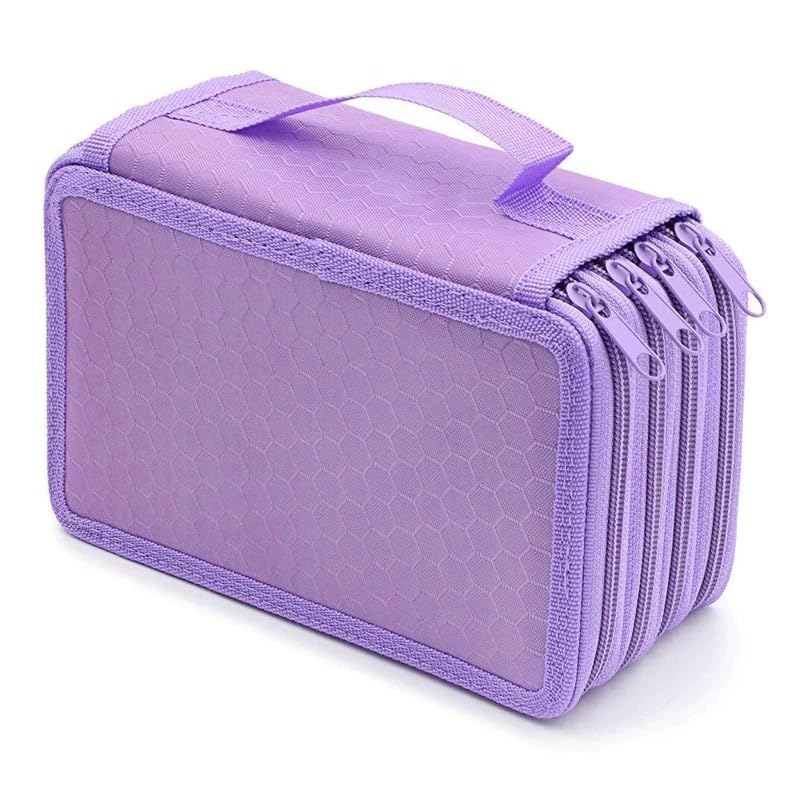 Estojo Escolar/Estojo Box Quatro Camadas Com 72 Furos (roxo)