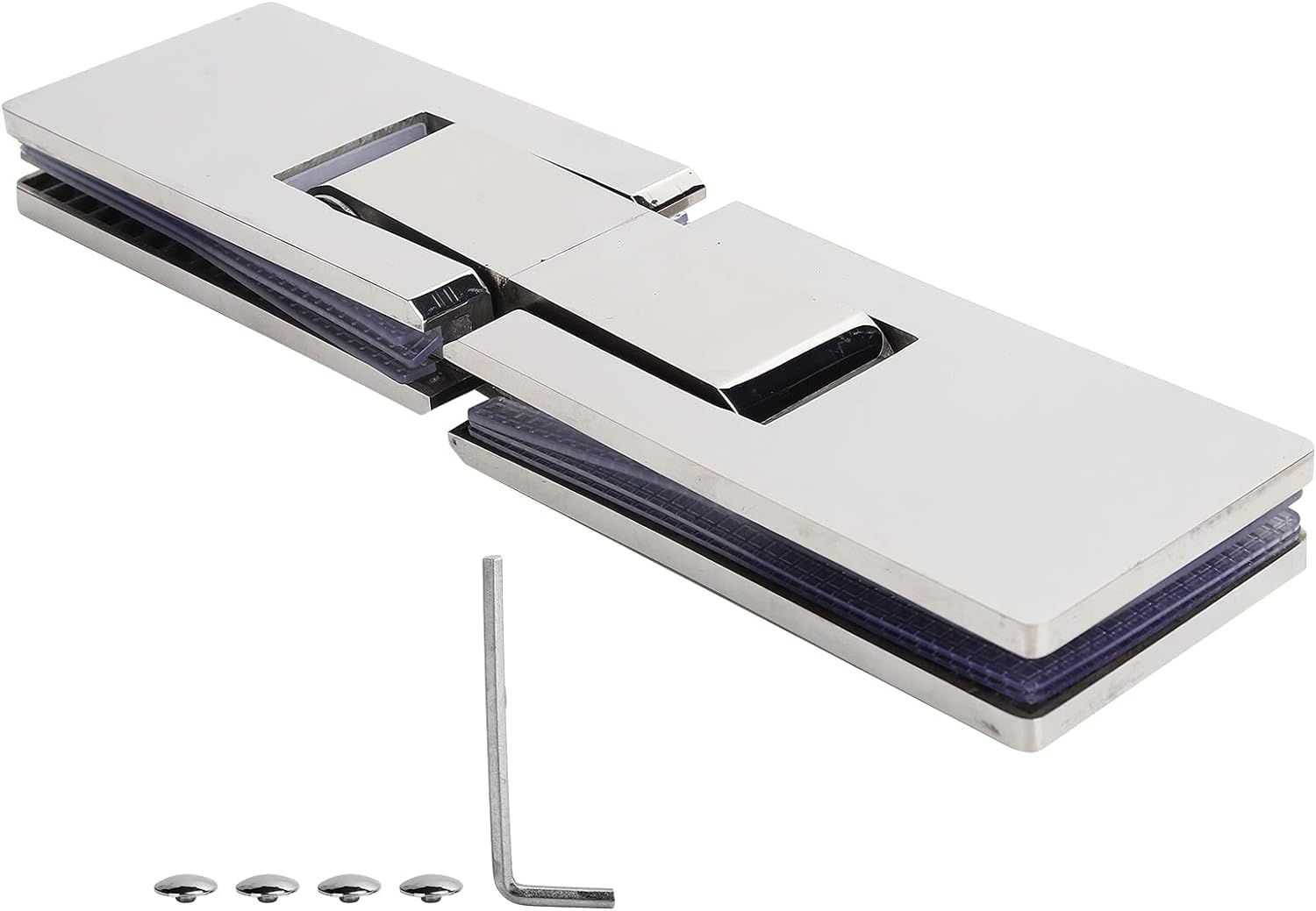 Glass Door Hinges, Glass Clamp, Door Clip Not Deformed Stainless Steel 180 Degree for Home Bathroom for 8-12mm