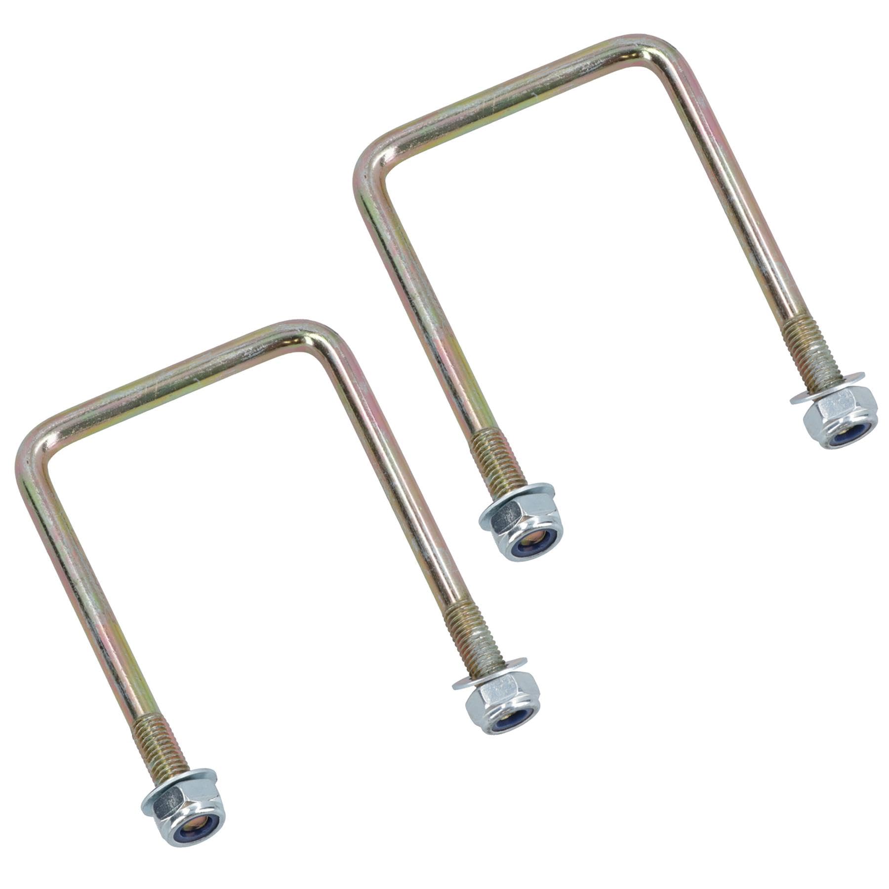 M10 80mm x 115mm U-Bolt/N-Bolt for Trailer 1 Pair with Nuts HIGH TENSILE UBR14