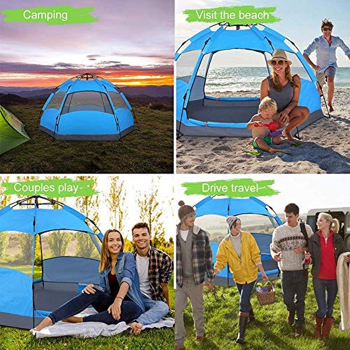 Carpa hexagonal impermeable para 3-5-7 personas miniatura 7
