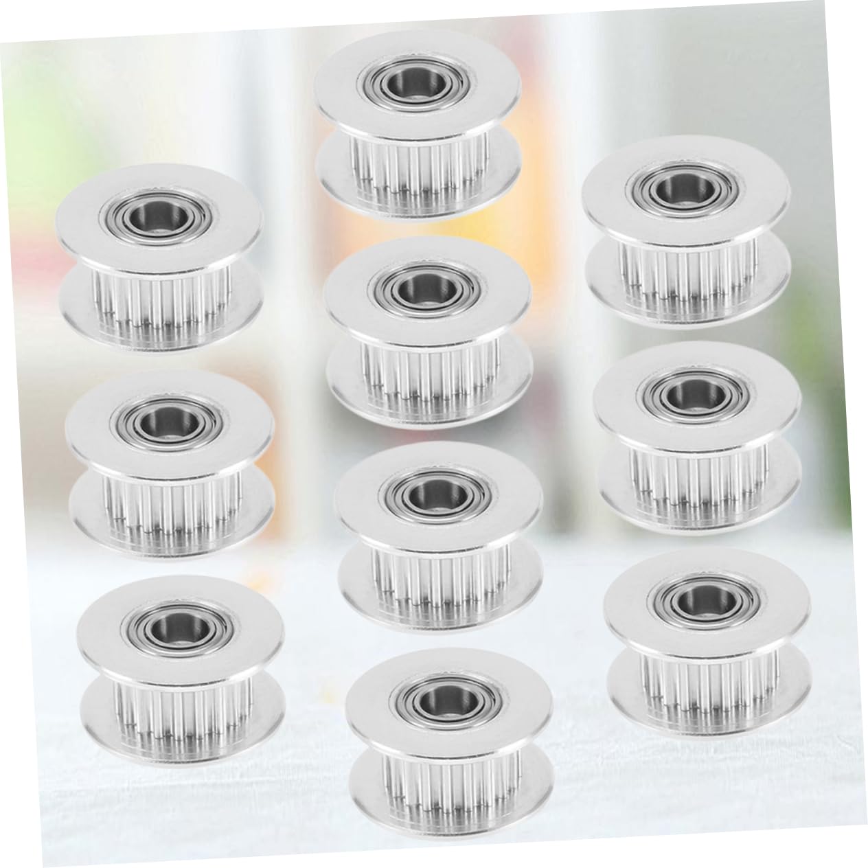 VILLFUL 10pcs Pulley for 3D Printer Mini 3D Printer 3D Printer Pulley Belt Timing Pulley Gt2 Belt Pulley Synchronous Wheel Gt2 Pulley Ender 3 Wheels Pulley Wheel Gt2 Timing Belt Silver