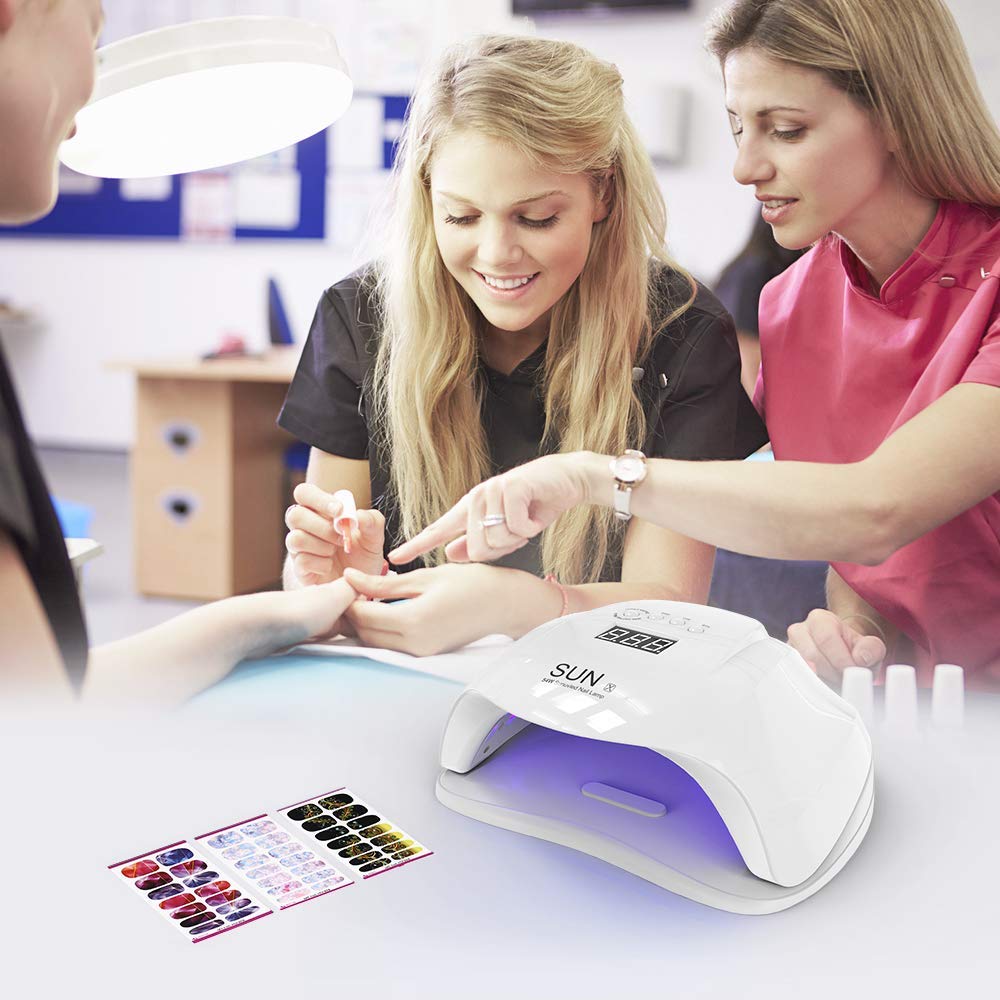 Lampada Unghie UV LED da 54W per Gel UV Lampada Unghie Professionale per Manicure e Pedicure Fornetto Unghie LED Essiccatore a UV con 4 Impostazioni del Timer e Sensore per Smalto Gel