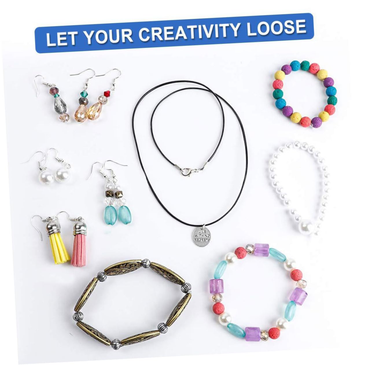 1960 pezzi Accessori fai da te Materiale Perline sciolte Kit di perline Braccialetti 'amicizia con perline Collana di gioielli Perline Braccialetti con perline Bracciale 'amicizia Perline Boho Beads