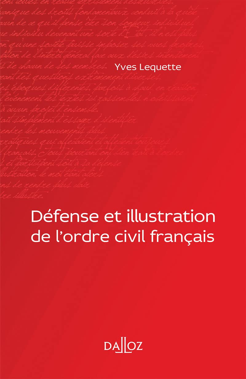 Défense et illustration de l'ordre civil français