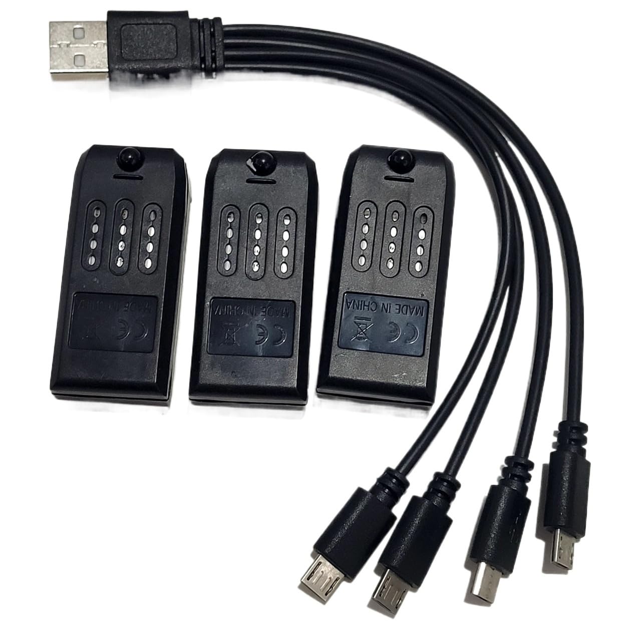 3PCS V8 Battery 3.7V 600mAH With 4in1 USB Charger For 4DRC V8 RC Drone Mini Quadcopter Battery Part Accessory