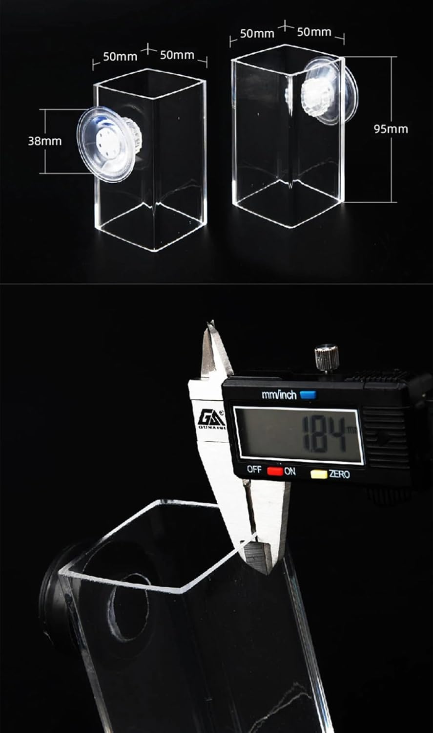 Vastocean Acrylic Strong Magnetic Sucker Feeding Ring for 15mm Glass Thickness Aquarium Fish Tank (Color: Magnetic Type)