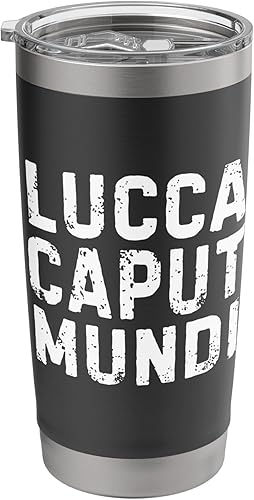 Lucca Caput Mundi Lucchese Simpatica Uomo Donna Bambino - Vaso aislado de acero inoxidable