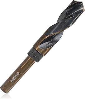 NEIKO 10235B 13/16” Drill Bit for Metal, 1/2” Shank, Silver and Deming, 135° Split Point, High Speed Steel Drilling Bit for Metals, Wood, Plastics, Composite Materials